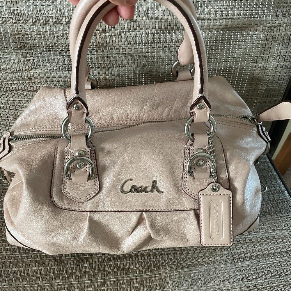 Coach Ashley Leather Bag - Light Pink/Blush